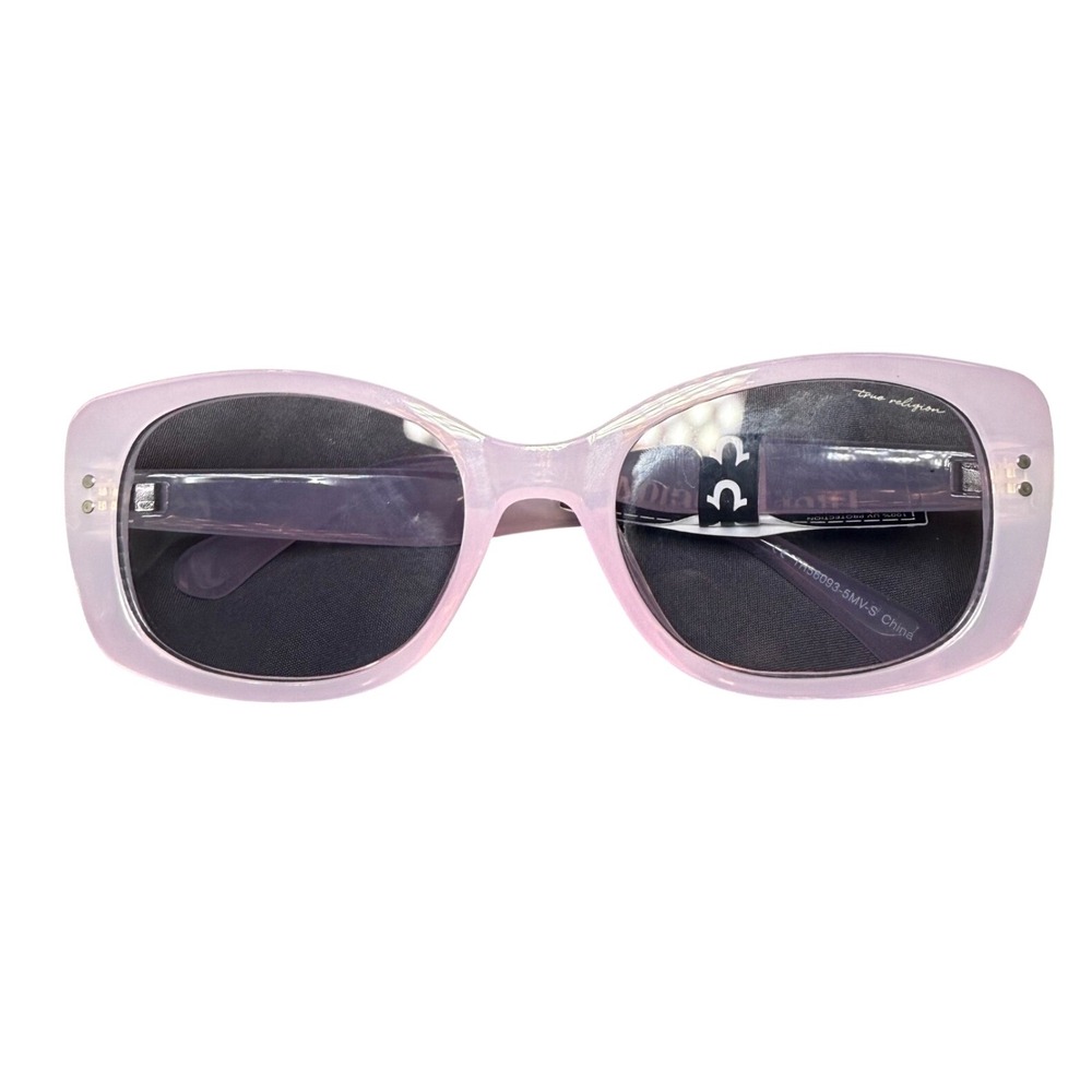 True Religion TR56093-5MV-S Mauve Cat Eye Smoke Lens Sunglasses NWT